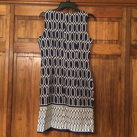 NWT Navy Blue & White Patterned Dress! - Picture 2 of 2